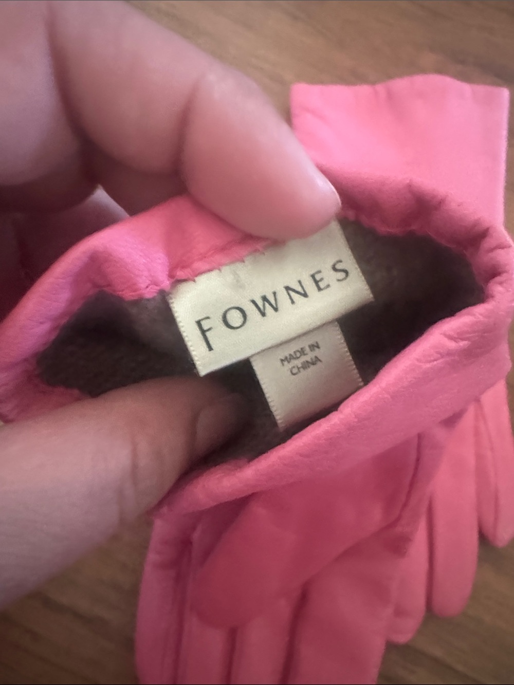 Fownes Women's Leather Gloves - Pink sise lg- lined - Picture 3 of 5